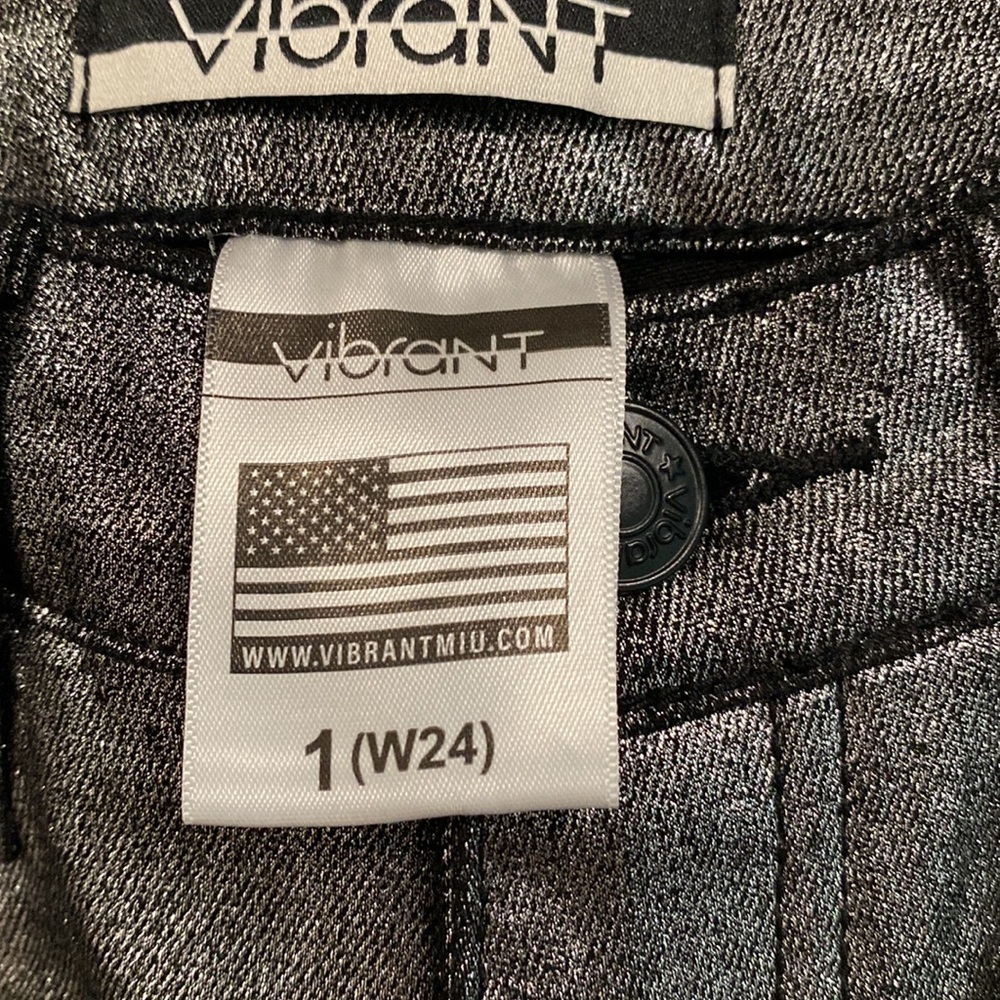 Vibrant Silver Gray Metallic Bootcut Flare Denim Shiny Pants NWT Multiple Sizes - Picture 6 of 16